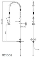 Grifo Ducha 2 Aguas 1 Orificio de Sobremesa Con/Sin grifo
