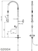 Grifo Ducha 2 Aguas 1 Orificio de Sobremesa Con/Sin grifo