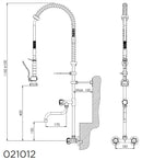 Grifo Ducha 2 Aguas 2 Orificios Mural Con/Sin grifo