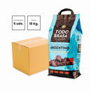 Pack of 6 Bags of Argentine Quebracho Charcoal (3 Kg each) Extra Quality All Embers 18kg