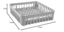 Cesta de lavavajillas para vasos 40x40CM con 20 Pivotes de Soporte