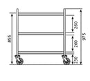 Carro de Servicio 3 Estantes Inox