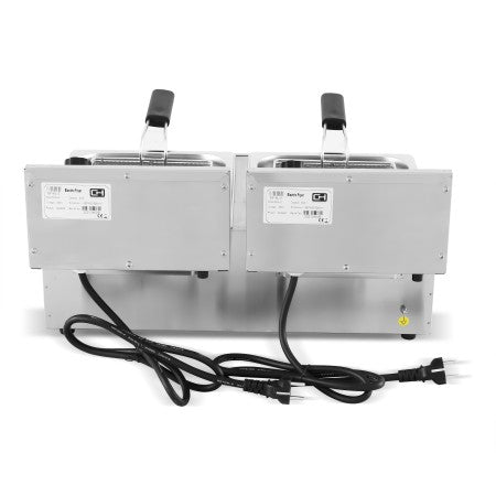 Freidora Eléctrica 6+6 litros SIN Grifo de 550 x420 x290h mm PEKIN EF-6L-2