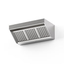 CAMPANA MURAL TECHO BAJO ELEVADO FONDO 800 SIN TURBINA DE 1500X800X550H MM