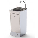 Lavamanos de Pie en Acero Inoxidable Con Pulsador Dos aguas 400x400x850h mm